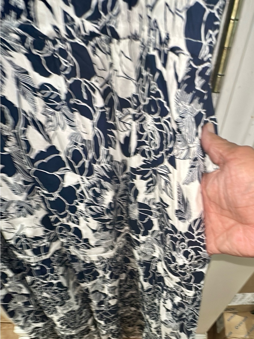 Tahari ASL Navy and White Floral Midi Dress (mix38) - Picture 4 of 6